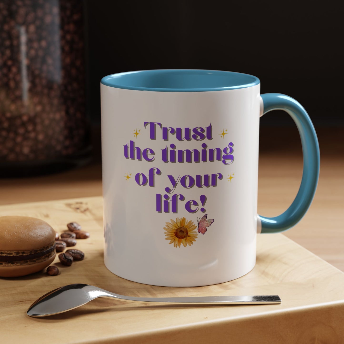 Galantines day mug Bestie gift trust the timing of your life mug gift for her femine era Coffee Mug gift for him tea Mug Coffee Gift for Mom