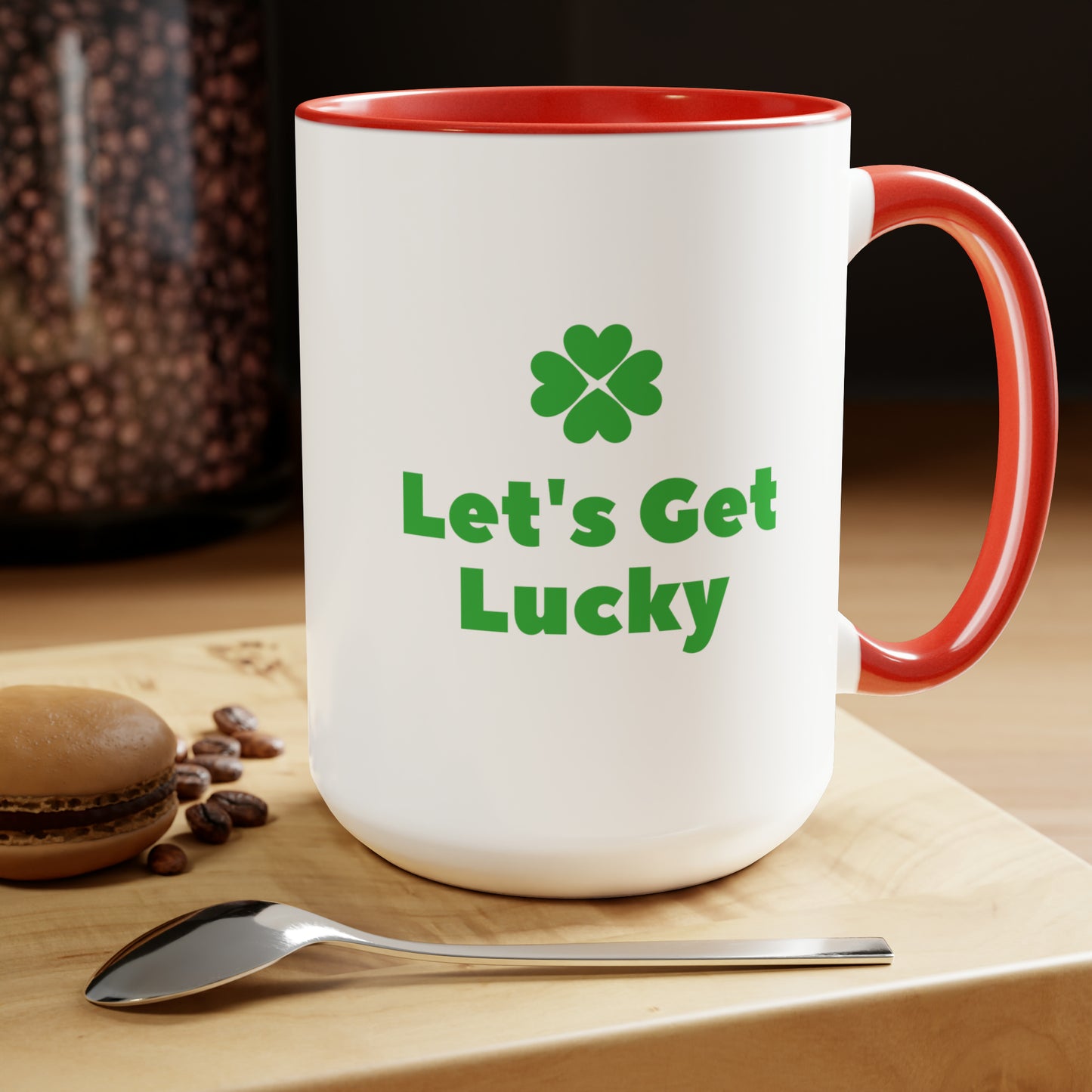 Let's get lucky mug Love mug Valentine's Day St Patrick's Day gift for her Coffee gift for him Mug heart mug gift for her Mug wife