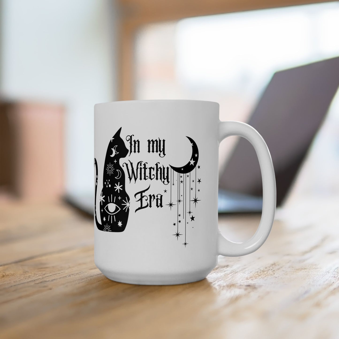 Halloween mug Witchy era mug Spooky mug black cat mug this and word fuck office funny gift best friend gift Christmas Ceramic (11oz, 15oz)