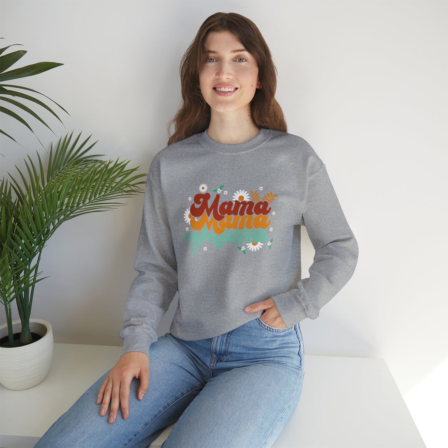 Mama floral vibes sweater, Mother Mom sweatshirt, Gift for mom, Christmas gift for her, yoga wear for her,for him, Birthday gift for her,Ga