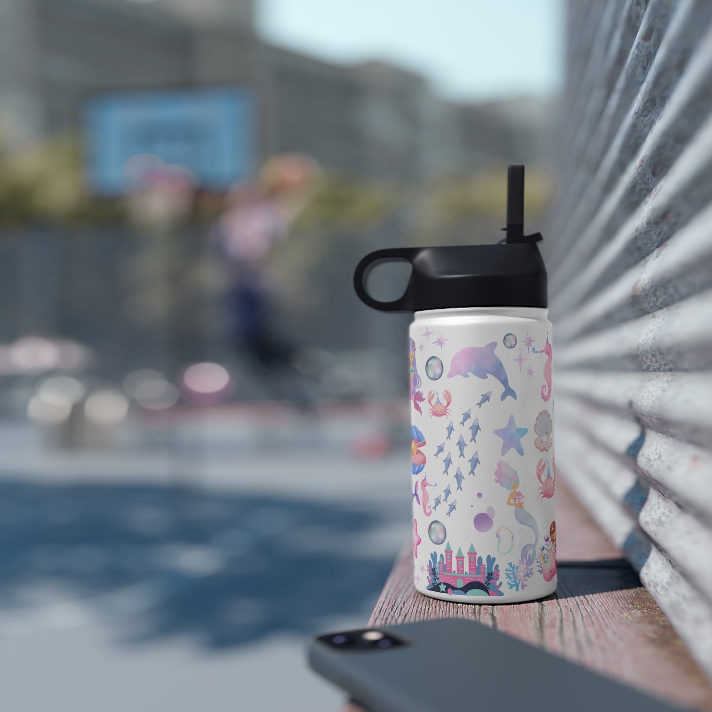 The little mermaid Bottles, Mermaid birthday gifts, Stainless Steel Water Bottle, Standard Lid