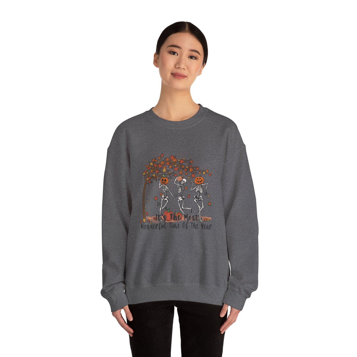 Halloween sweatshirt skeleton fall vibes Its the most wonderful time of the year sweater funny Halloween sweater fall Shirt best friend gift