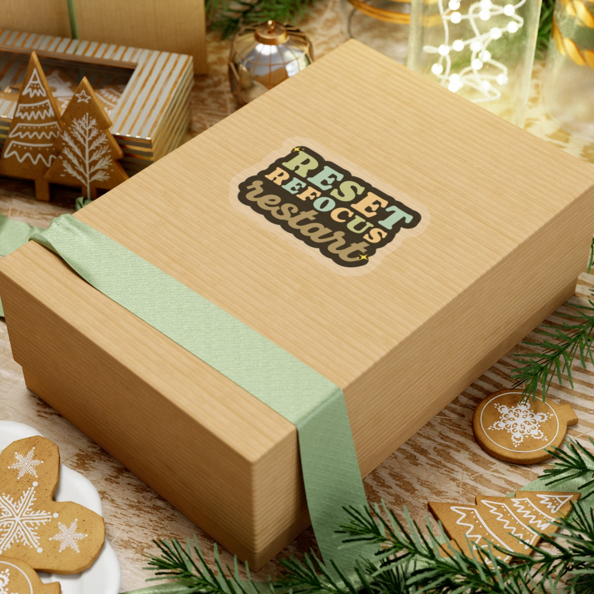 Reset Refocus Restart sticker Motivational sticker laptop Motivating sticker keep trying sticker loved gift for her gift for him girlboss