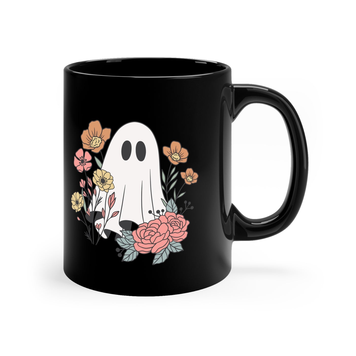Halloween lover gift Halloween mug ghost mug coffee lover gift tea lover gift for her gift for him Mug Bestfriend Christmas 11oz Black Mug