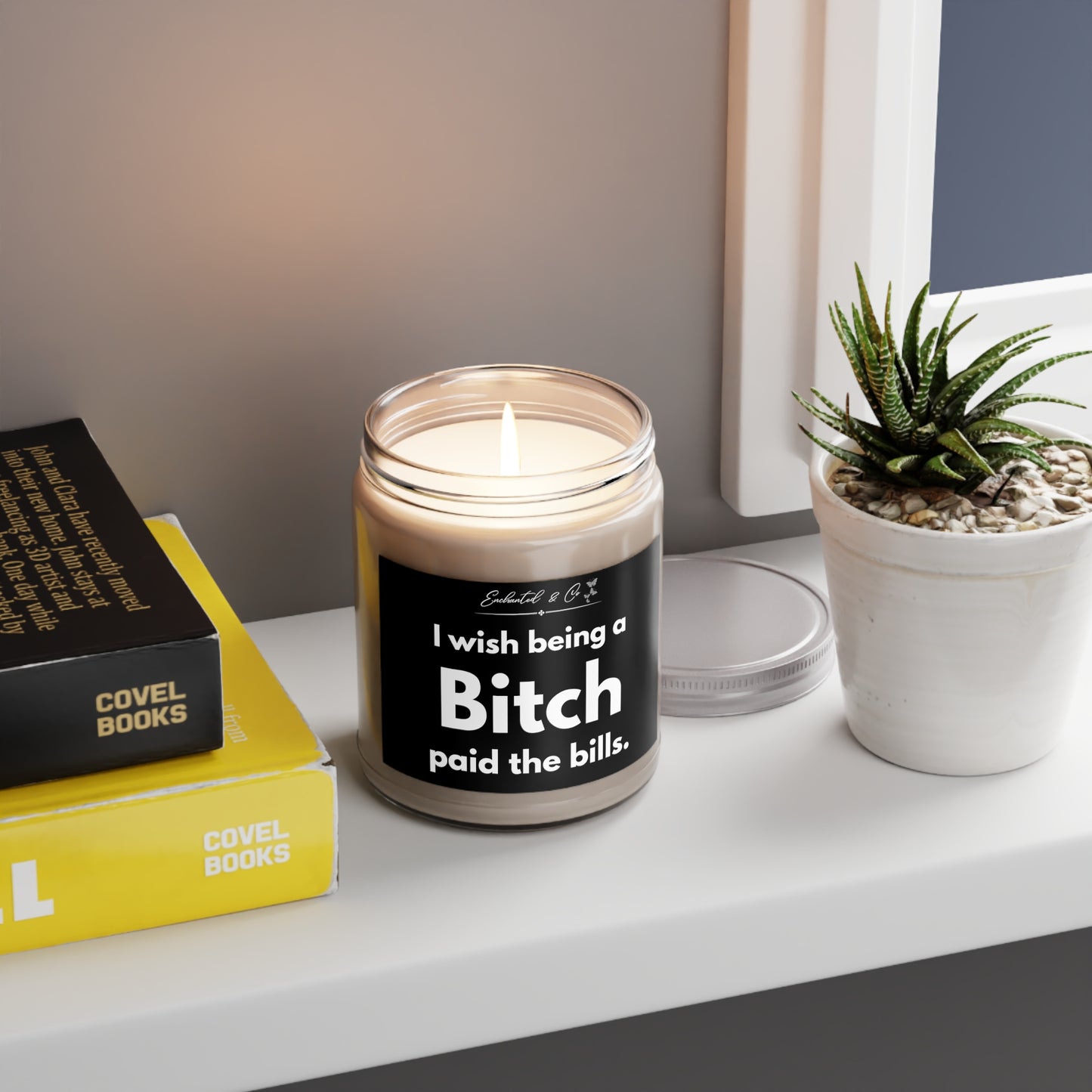 Wish being a bitch candle funny bestie gift birthday gift for her paid the bills gift funny candle best friend gift hand-poured candle