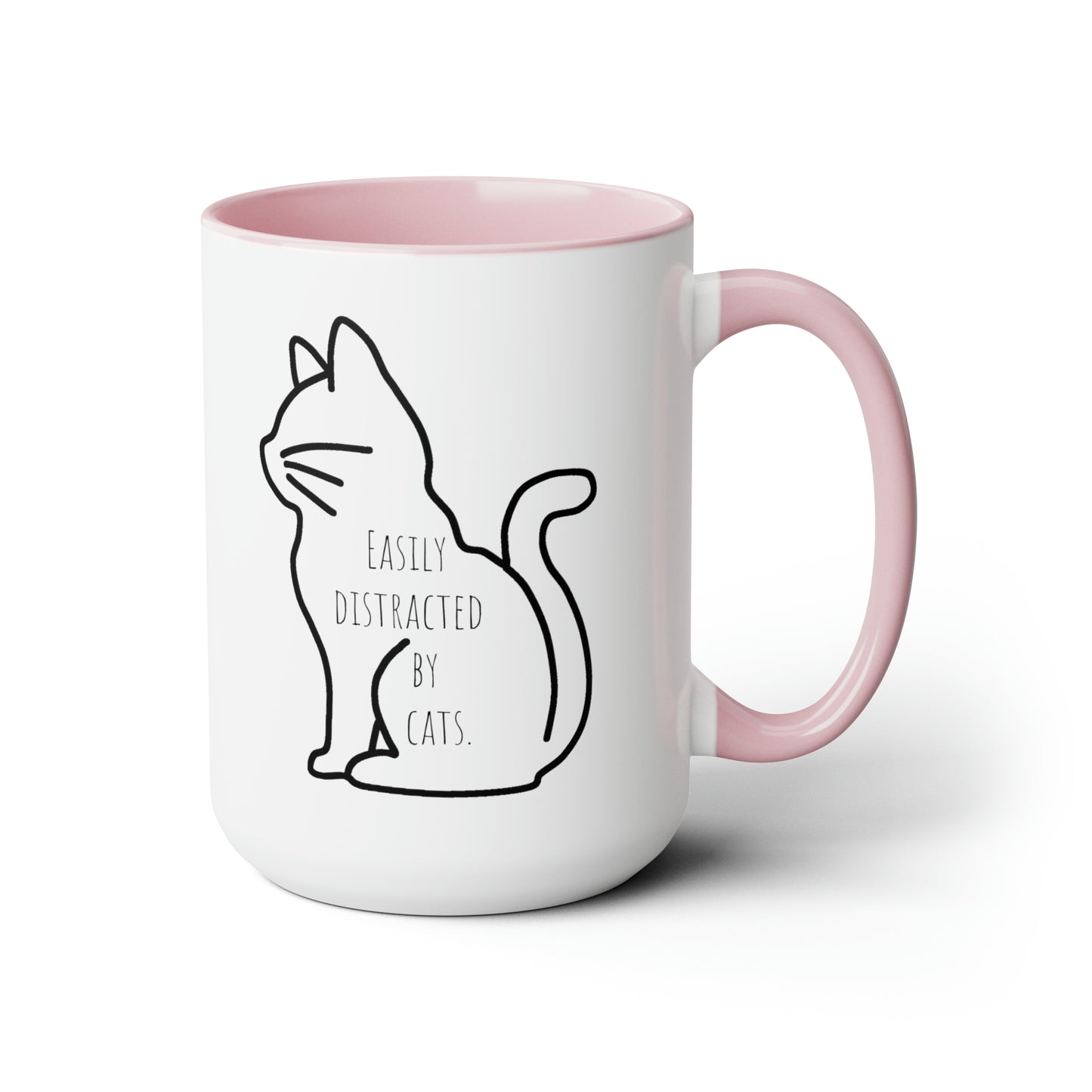 Easily distracted by cats mug Boss lady mug Entrepreneur woman Christmas gift for her gift for wife coworker gift Floral mug gift for her