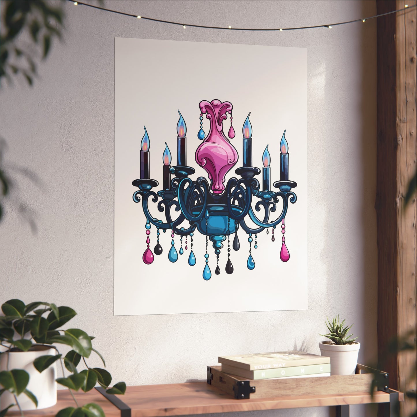 Chic Chandelier Fine Art Poster - Elegant Wall Decor for Home & Office, wall art