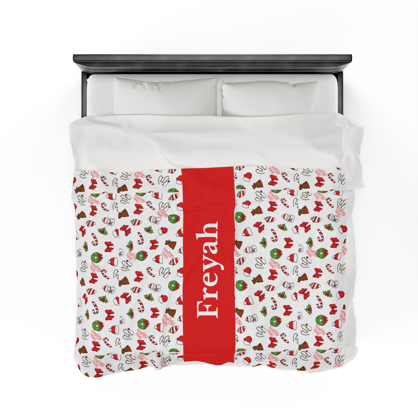 Christmas Blanket kids custom name christmas blanket Merry christmas personalized blanket Movie watching blanket Velveteen Plush Blanket