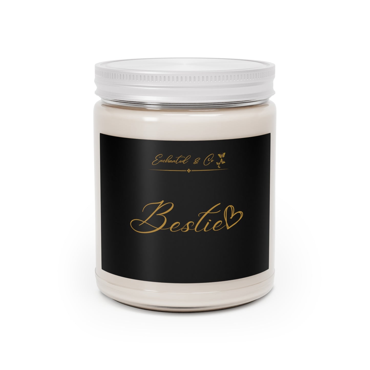 Bestie candle best friend gift black and gold Vanilla scented candle hand-poured candle Christmas gift Candles 9oz gift for her gift for him