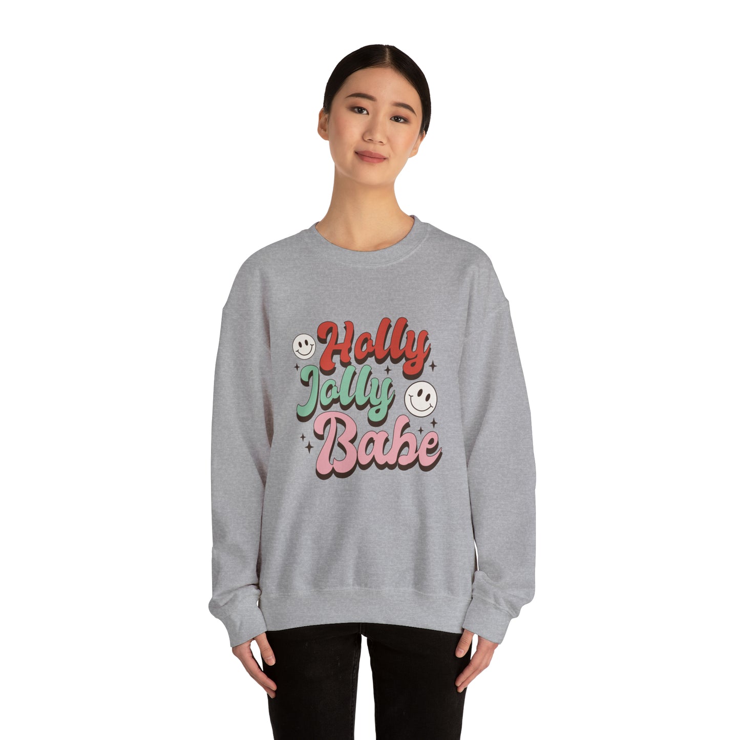 Holly Jolly Babe Christmas sweater Retro Christmas sweater Merry Christmas cupcake hot cocoa sweatshirt Bright Christmas gift for her