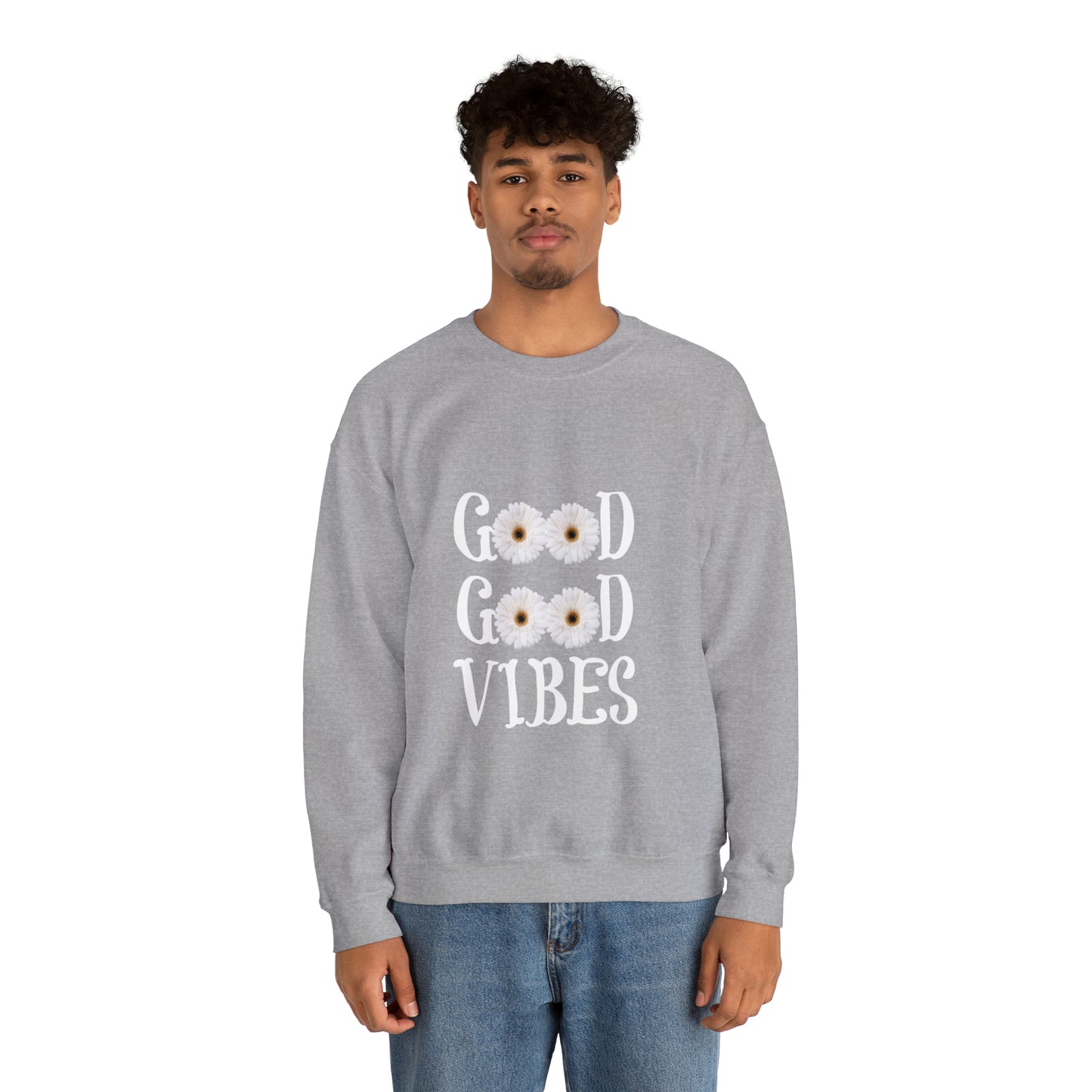 Good Vibes Sweatshirt, Unisex Heavy Blend™ Crewneck Sweatshirt