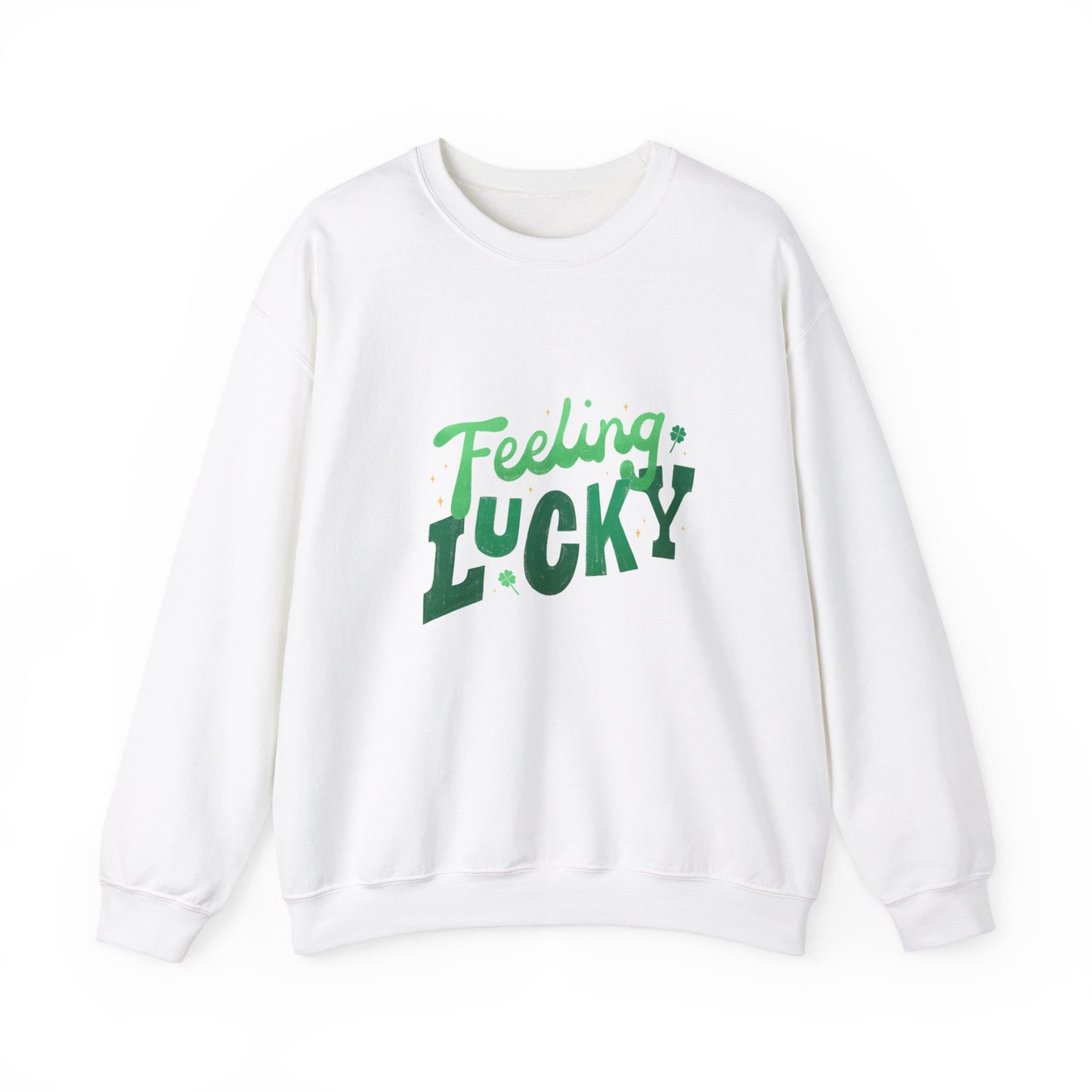 Feeling lucky sweater  St Patrick's Day sweatshirt leprechaun gift St Paddys sweatshirt Heart Love valentines shirt gift forher best friend