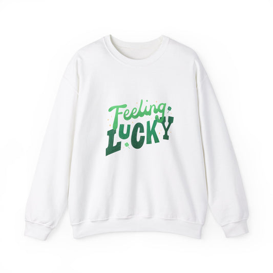 Feeling lucky sweater  St Patrick's Day sweatshirt leprechaun gift St Paddys sweatshirt Heart Love valentines shirt gift forher best friend