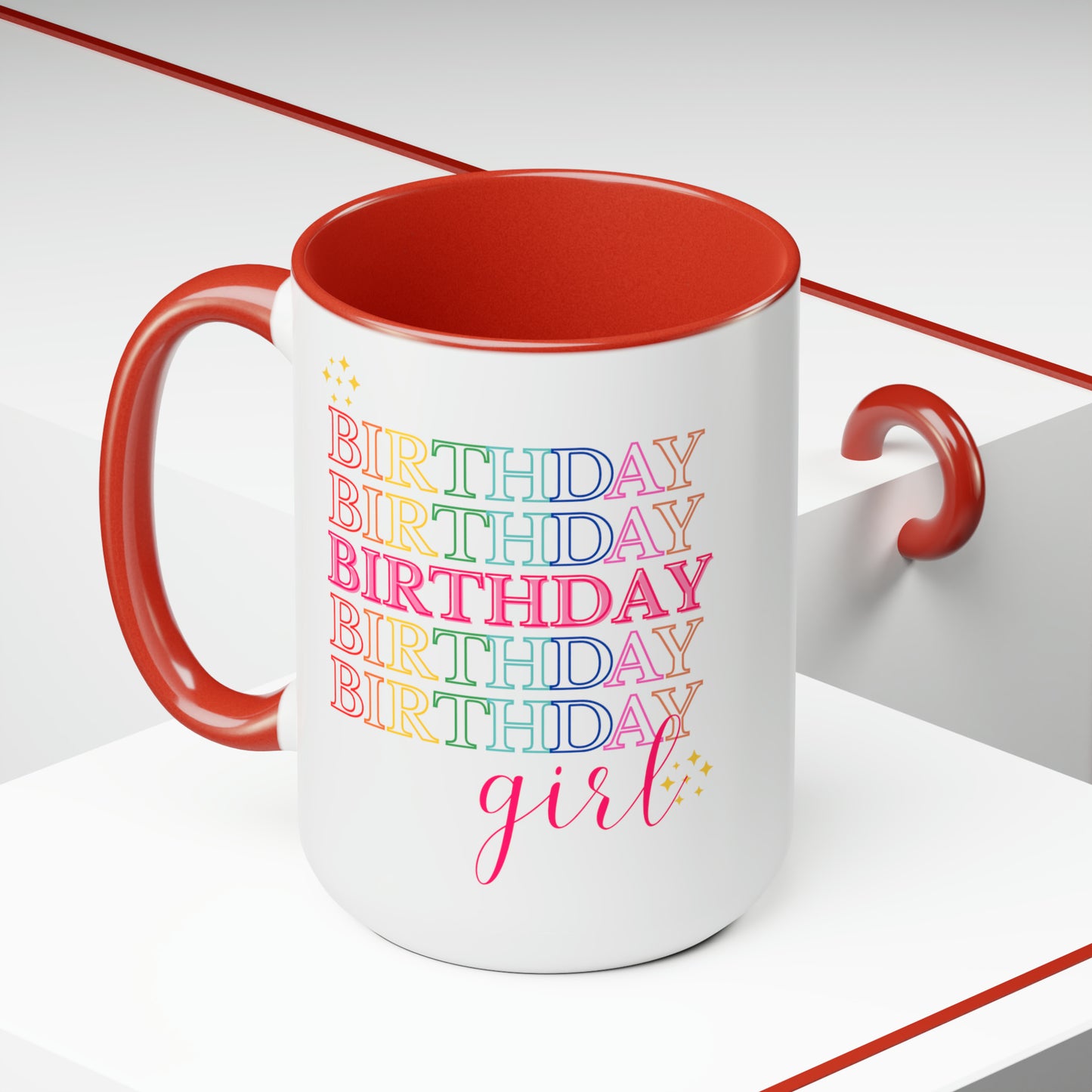 Birthday Girl mug Coffee Mug birthday party gift mug Floral mug gift for her Mug funny gift for wife Coffee Mugs tea Christmas gift 15oz