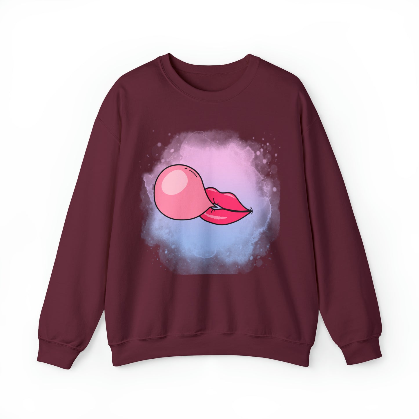 Bubble Gum kiss sweatshirt, Summer Bubblegum shirt, Birthday gift for her,Galantine travel sweatshirt,Unisex Heavy Blend Crewneck Sweatshirt