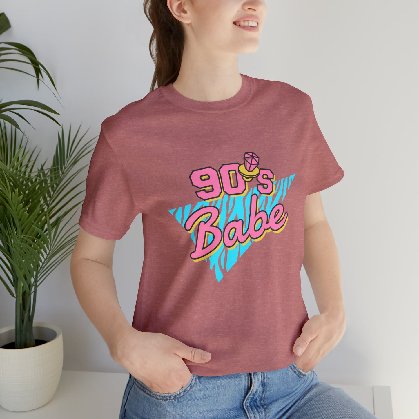 90's Babe shirt, gift for her, Christmas shirt, galantine gift best friend trip, Unisex Jersey Short Sleeve Tee