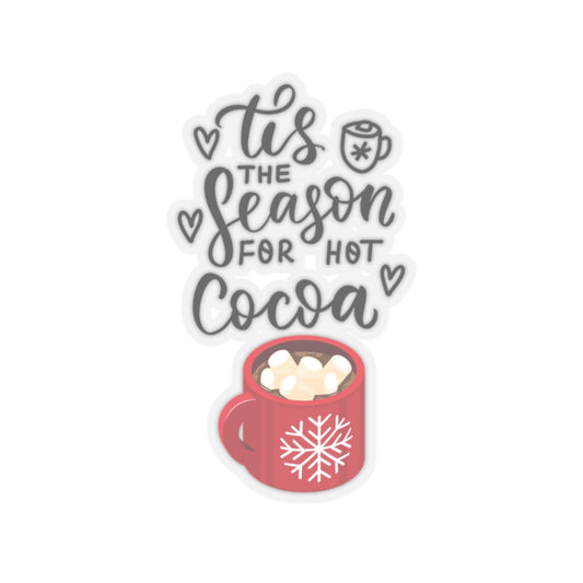 Tis the season sticker hot cocoa sticker laptop cute Motivating sticker keep trying sticker loved gift for her gift for him cozy girlboss