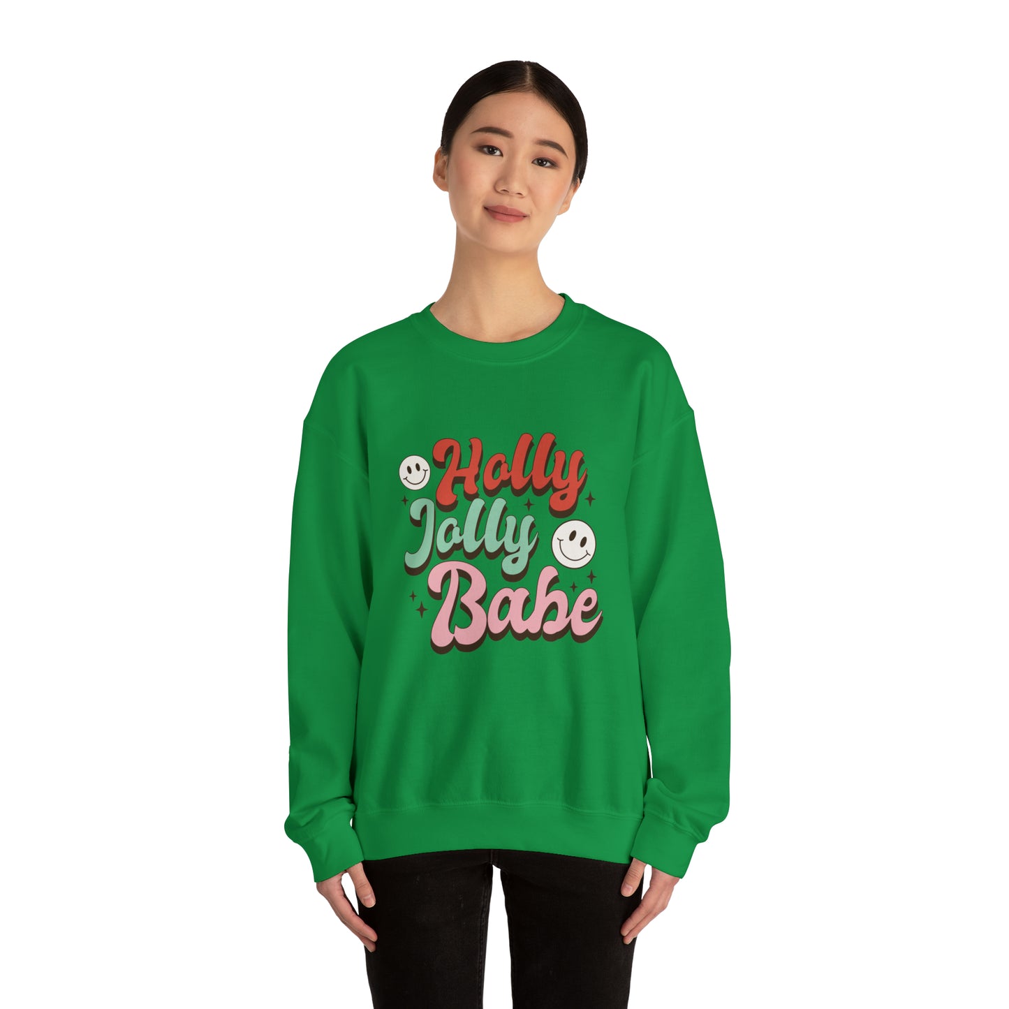 Holly Jolly Babe Christmas sweater Retro Christmas sweater Merry Christmas cupcake hot cocoa sweatshirt Bright Christmas gift for her