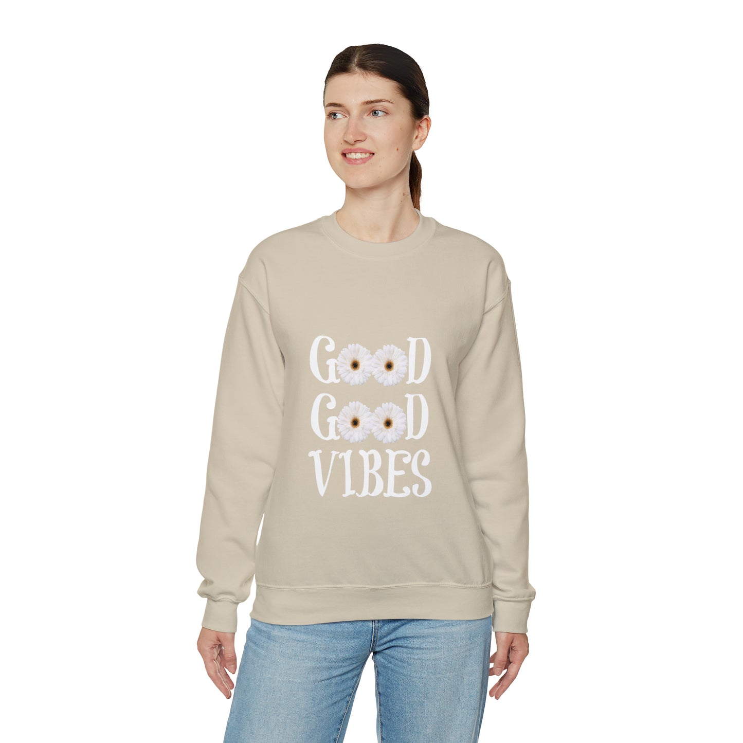Good Vibes Sweatshirt, Unisex Heavy Blend™ Crewneck Sweatshirt