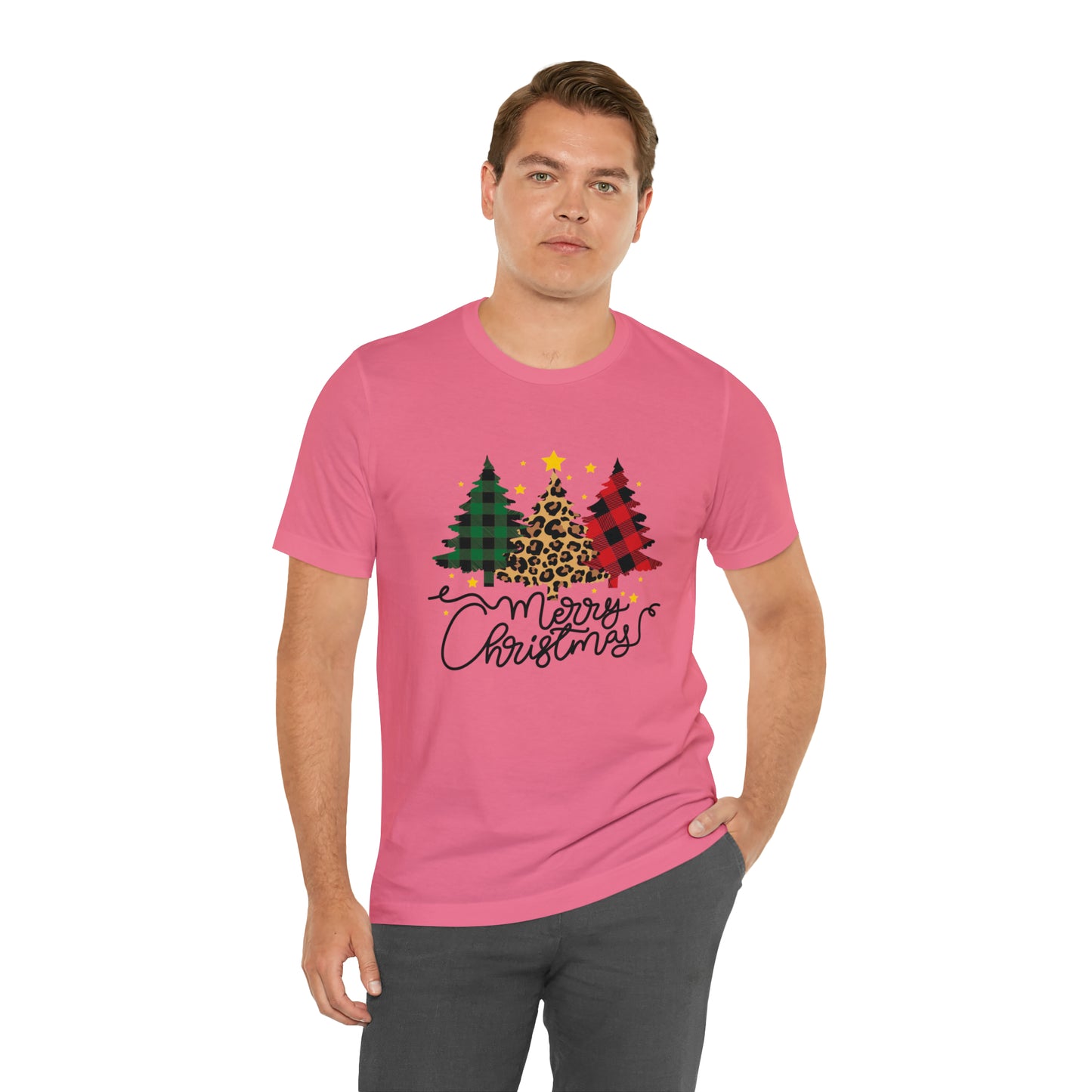 Festive AF shirt Pink Merry Bright Christmas Tshirt for Women Men Christmas Shirt Sweater Holiday Christmas gift for her gift for him Plaid