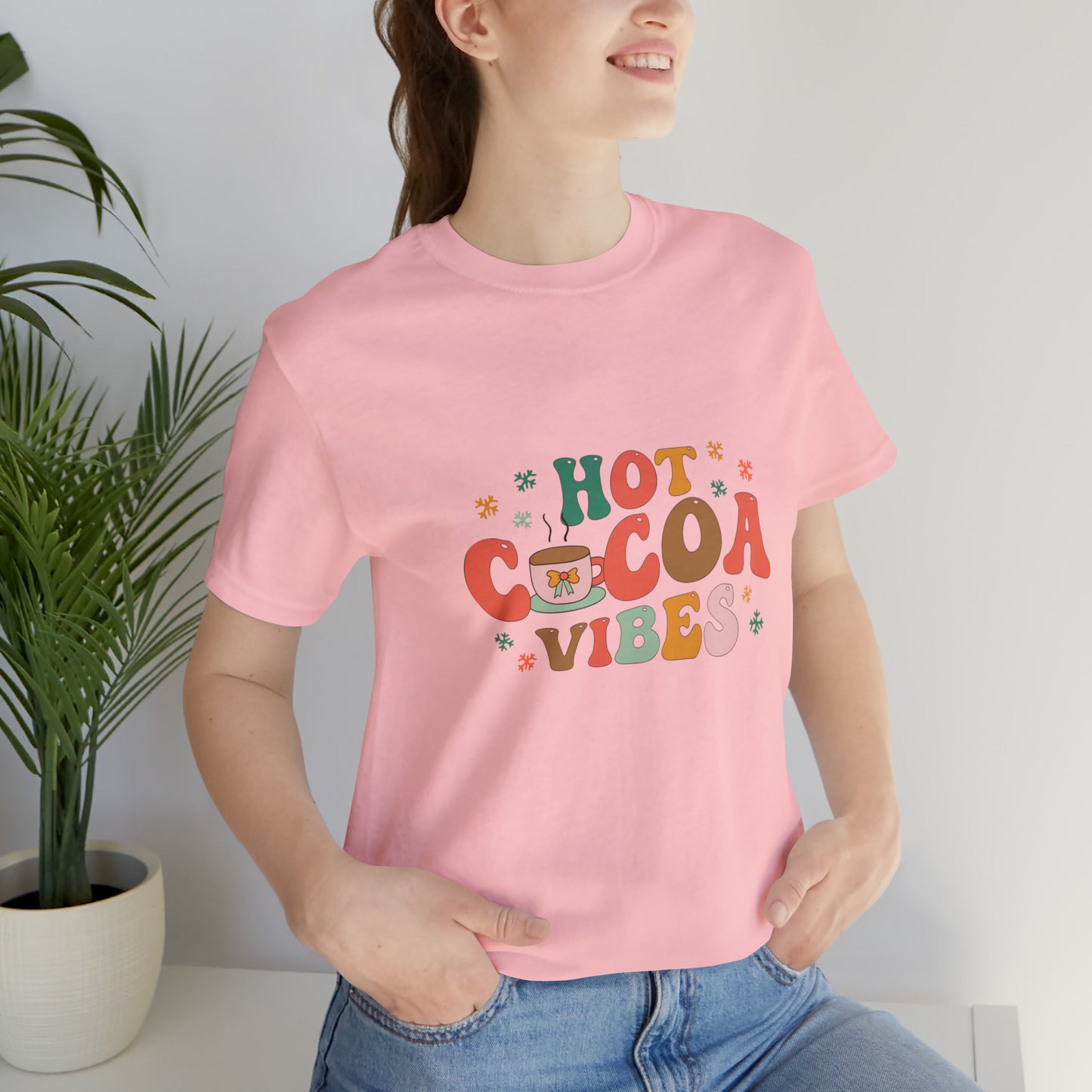 Hot cocoa vibes shirt, Pink autumn vibes Halloween tshirt, Halloween Sweatshirt, spooky T Shirt,Retro Halloween Sweater,Christmas gift