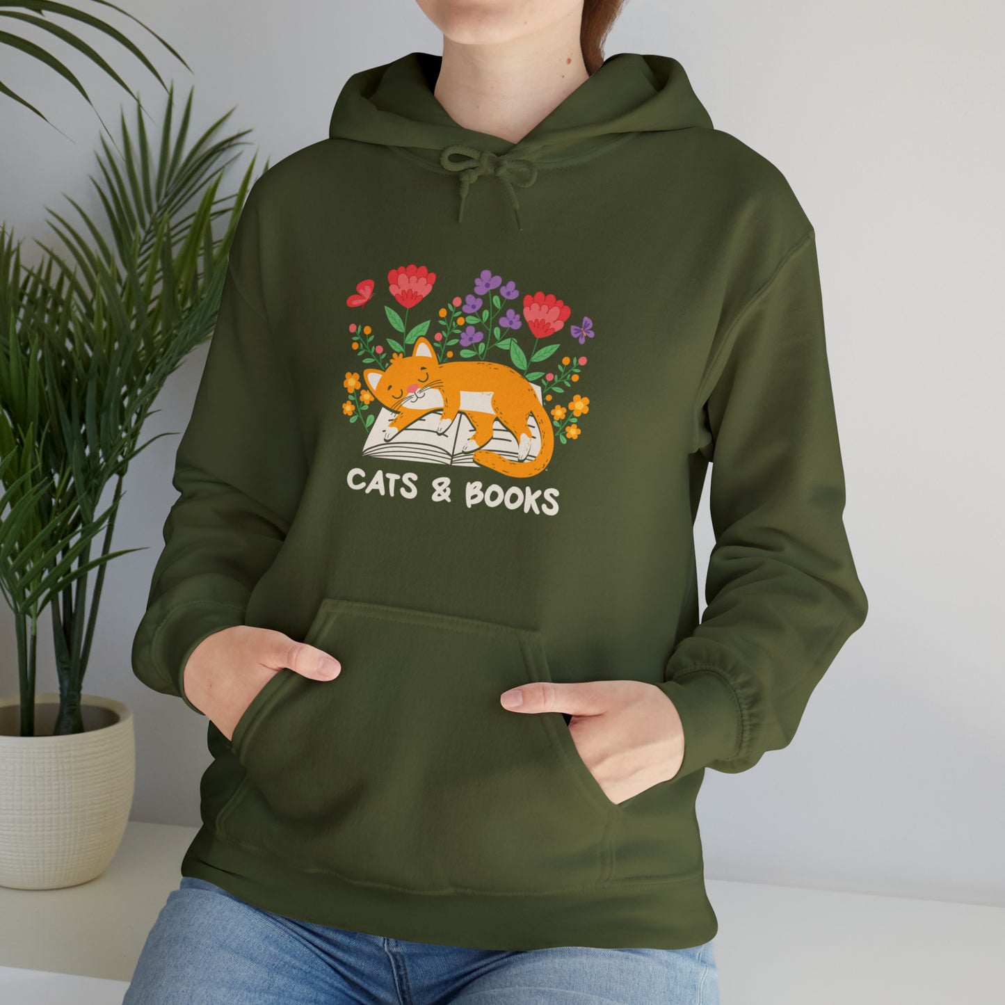 Cat Mom Shirt Cat Lover Tee Cute Book Cat Shirt Floral Book Shirt Book Lover Sweatshirt Reader Bookish Tee Cat Themed Gift For Women for men