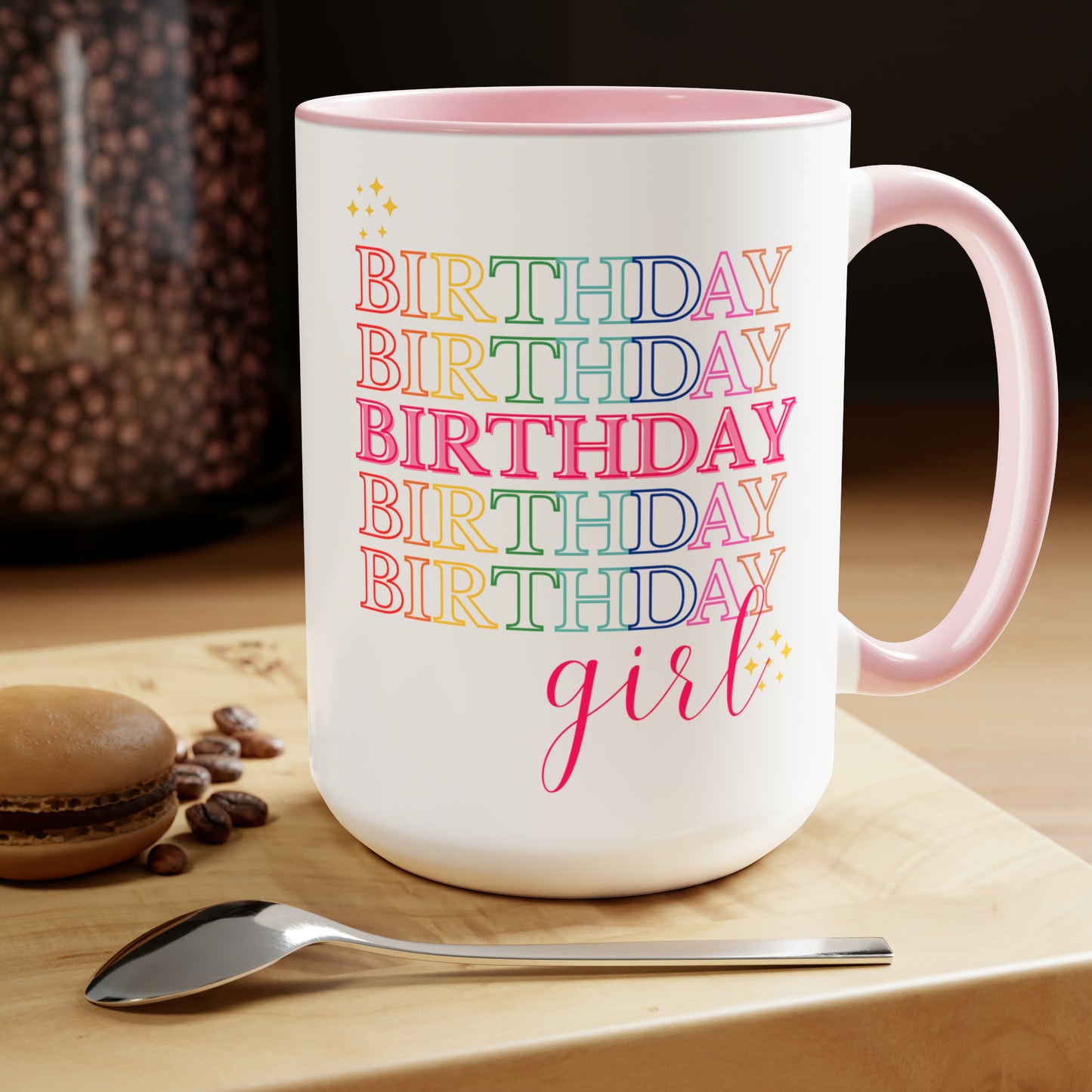 Birthday Girl mug Coffee Mug birthday party gift mug Floral mug gift for her Mug funny gift for wife Coffee Mugs tea Christmas gift 15oz