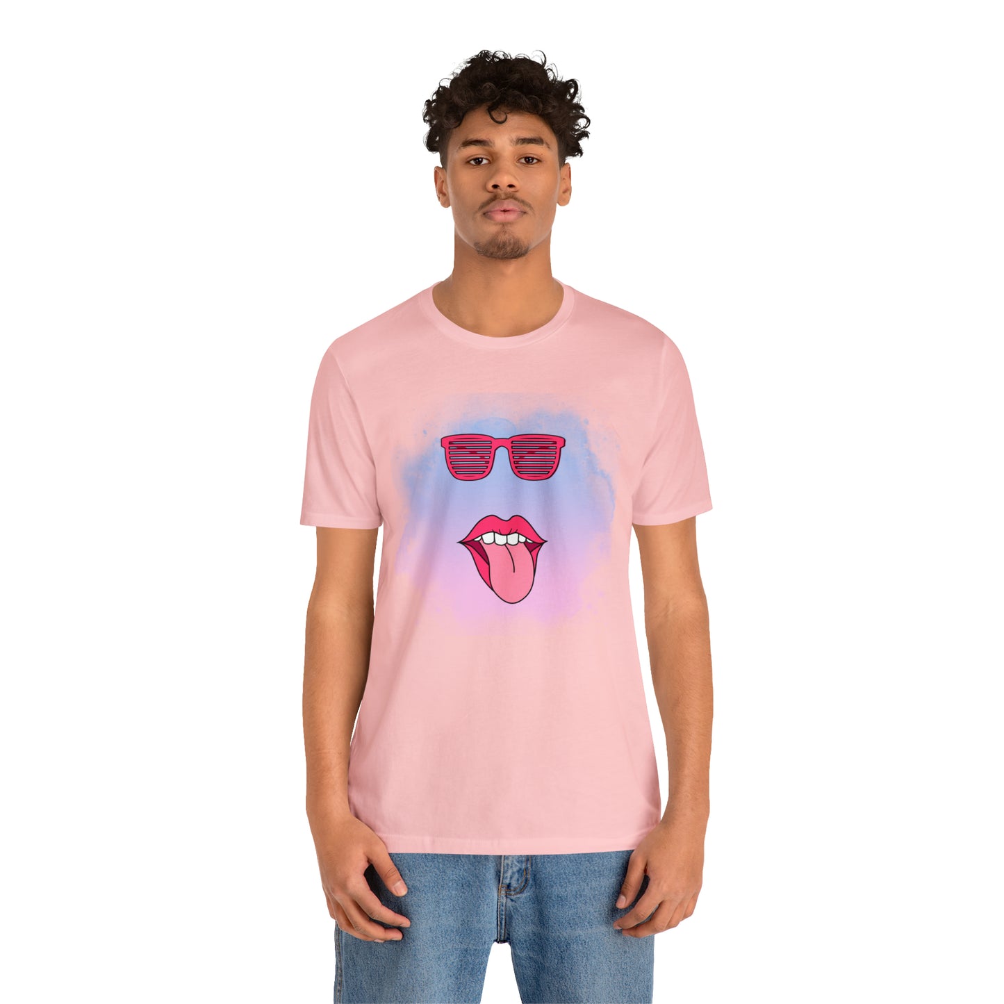 Lip Sunglasses t-shirt, Bubble gum kiss shirt,Pink Gum Shirt,Galantine gift travel shirt,best friend trip,girls vacation trip, Unisex Jersey