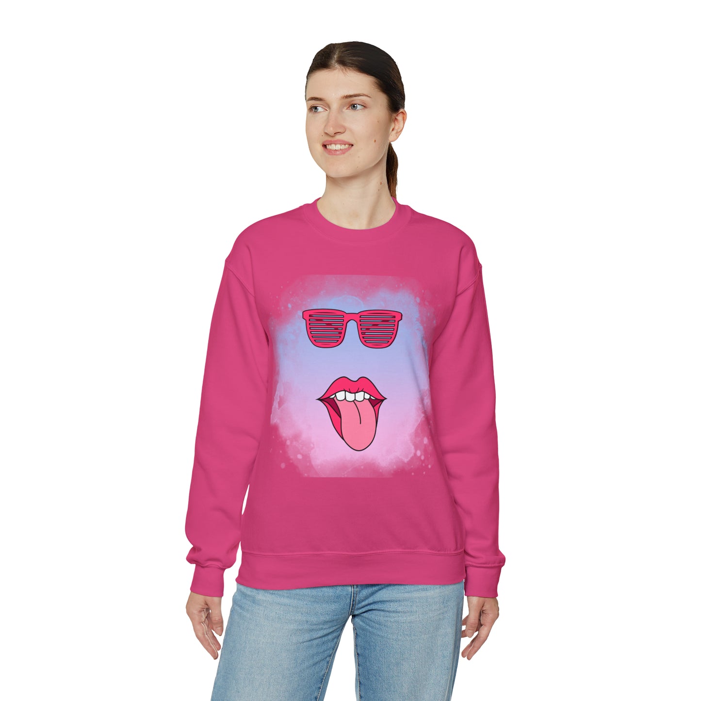 Lip Sunglasses Hoodie, Bubble Gum kiss Hoodie, Fun Summer shirt, Birthday gift for her, Galantine travel sweatshirt, Unisex