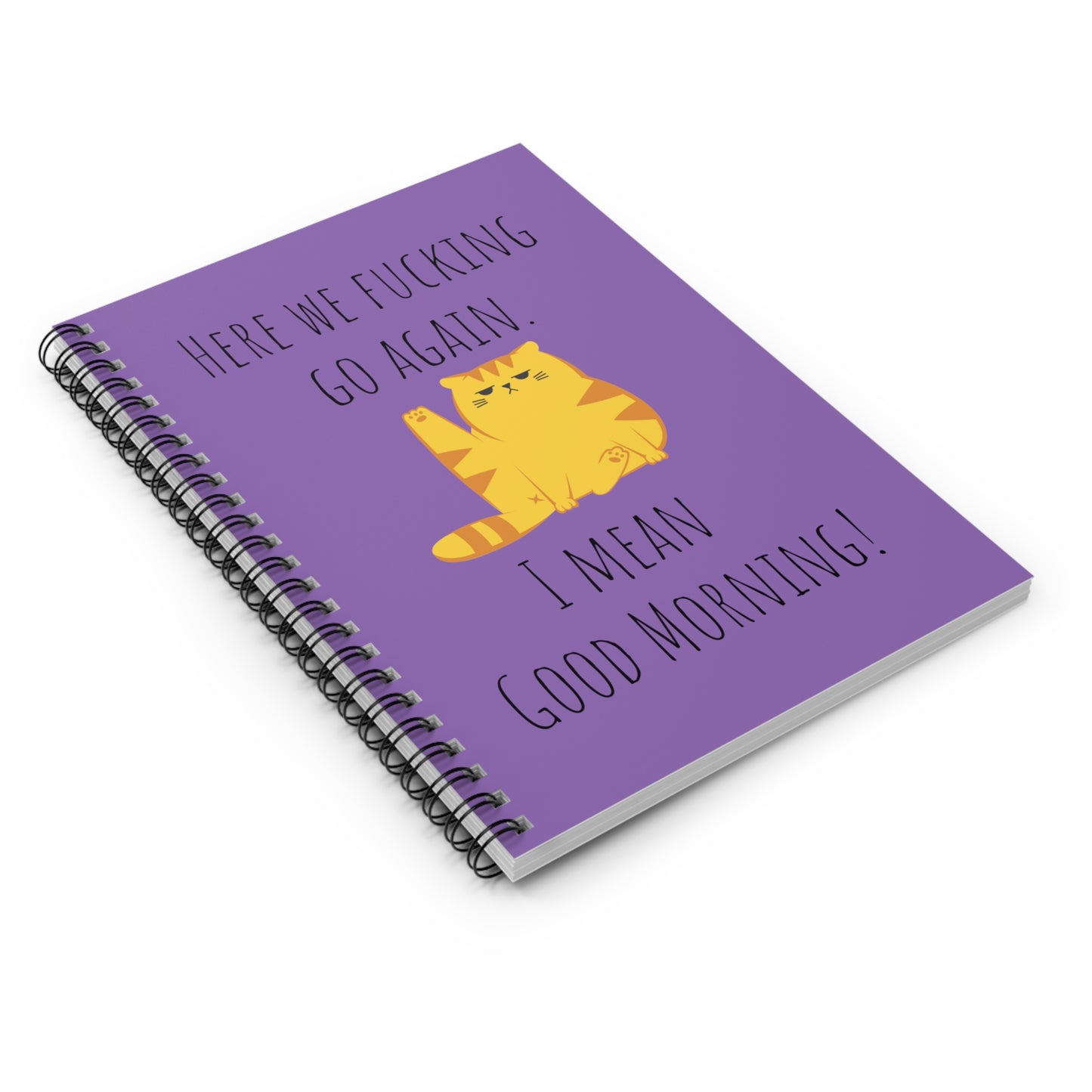 Grumpy cat notebook energy notebook bullet journal light purple Manifest Journal Bullet journal Spiral Notebook - Ruled Line