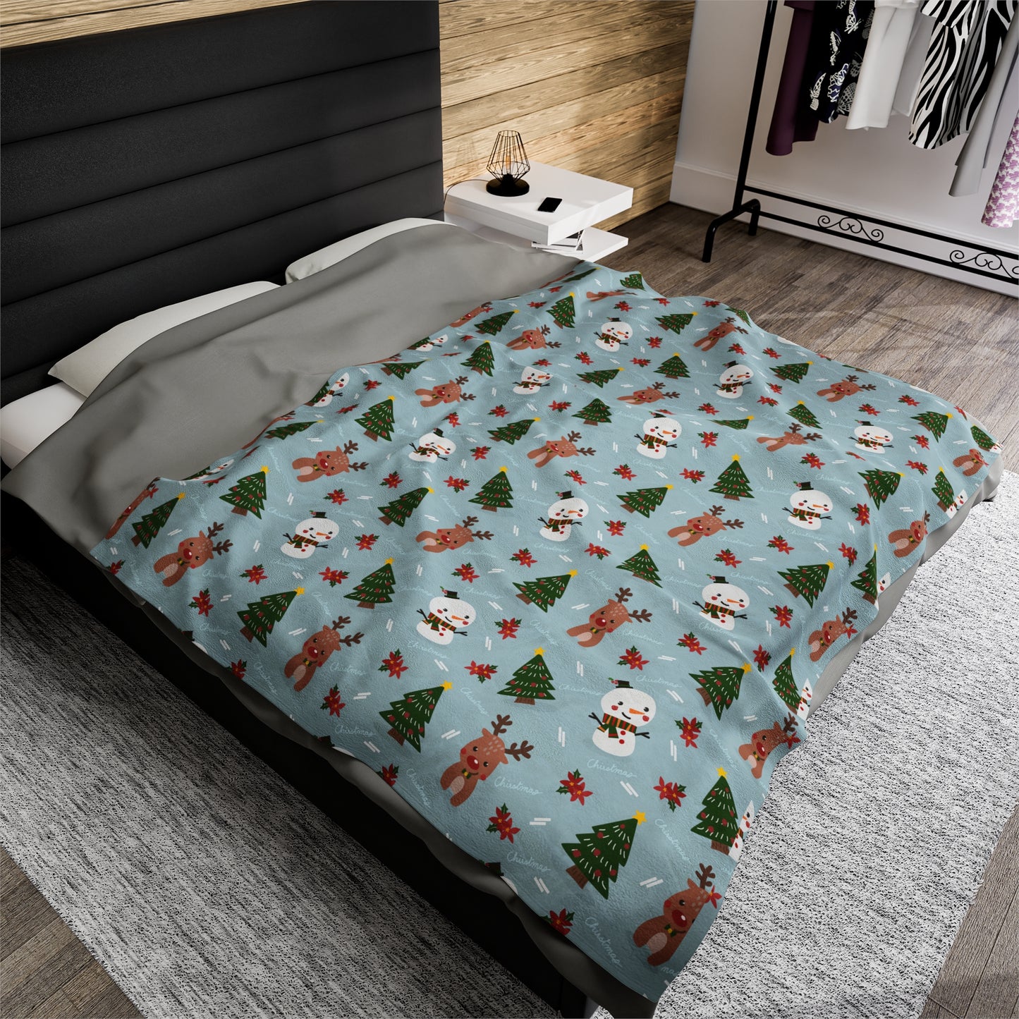 Snowman Christmas tree Blanket holiday blanket christmas movie watching blanket Merry christmas  blanket Velveteen Plush Blanket