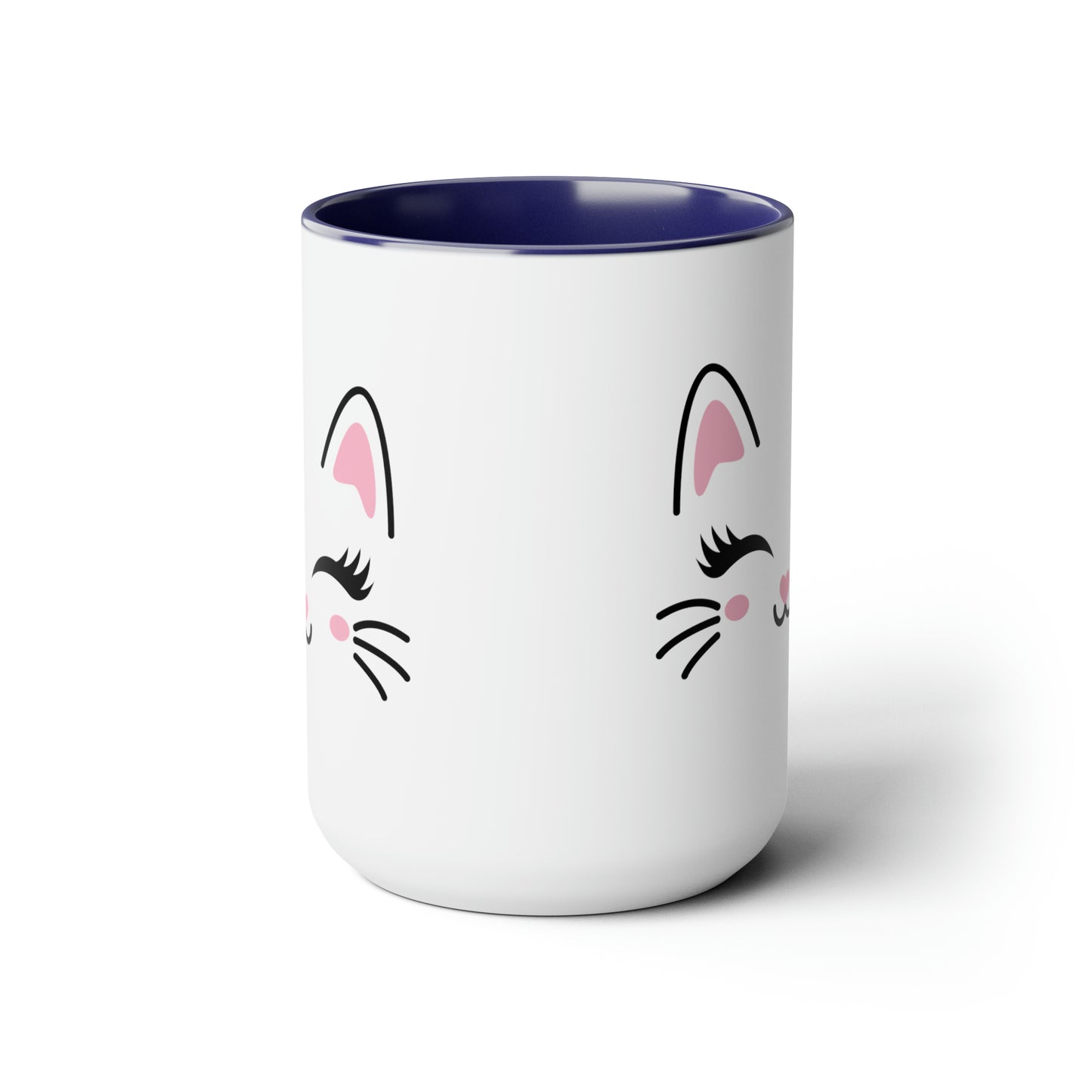 Cute cat face mug Christmas mug gift for mom gift mug Floral mug gift for her Mug funny gift for wife Coffee Mugs Christmas gift 15oz
