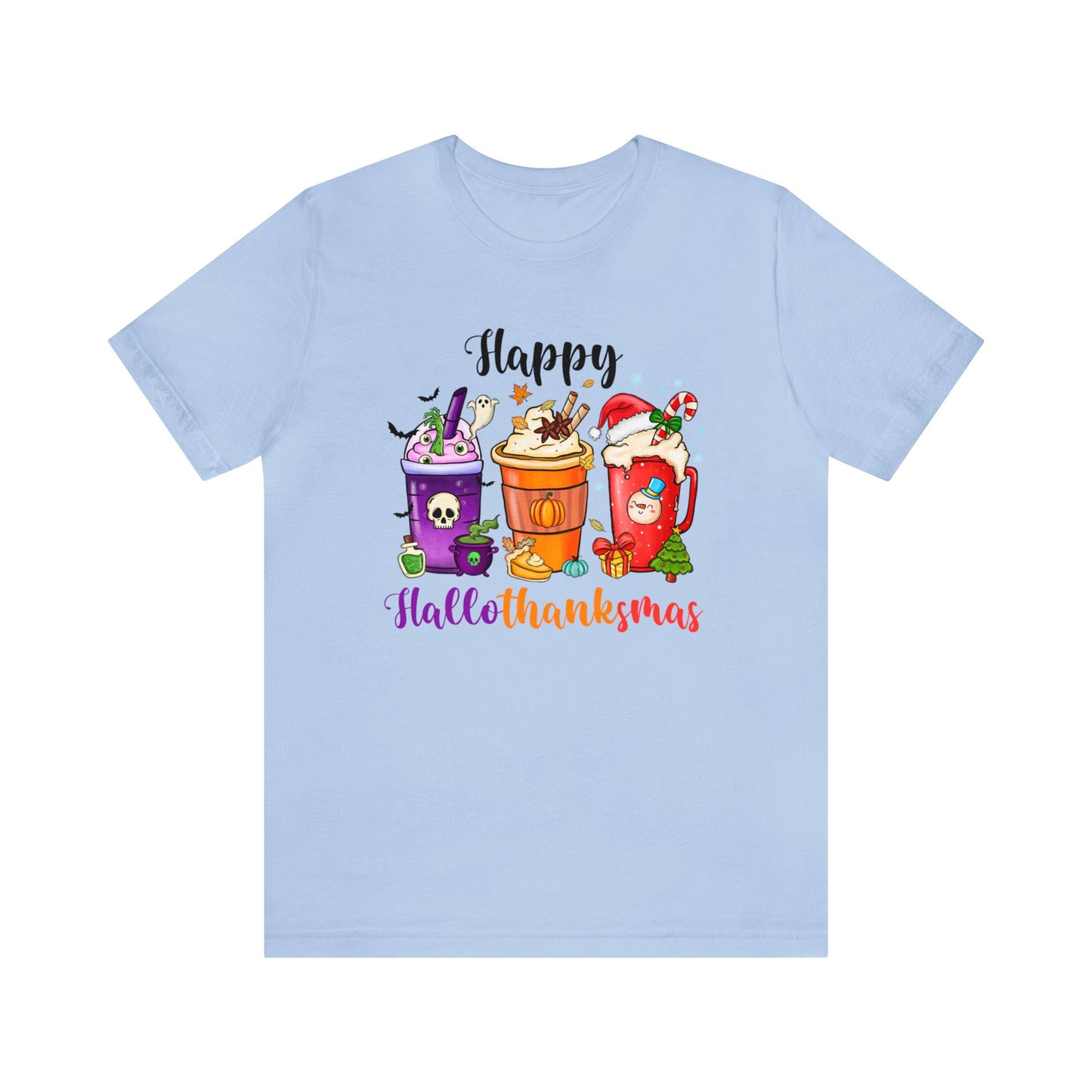 Happy Halloween shirt Fall drinks shirt Halloween shirt gift for her gift for him happy Hallothanksmas Shirt Christmas gift Thanksgiving