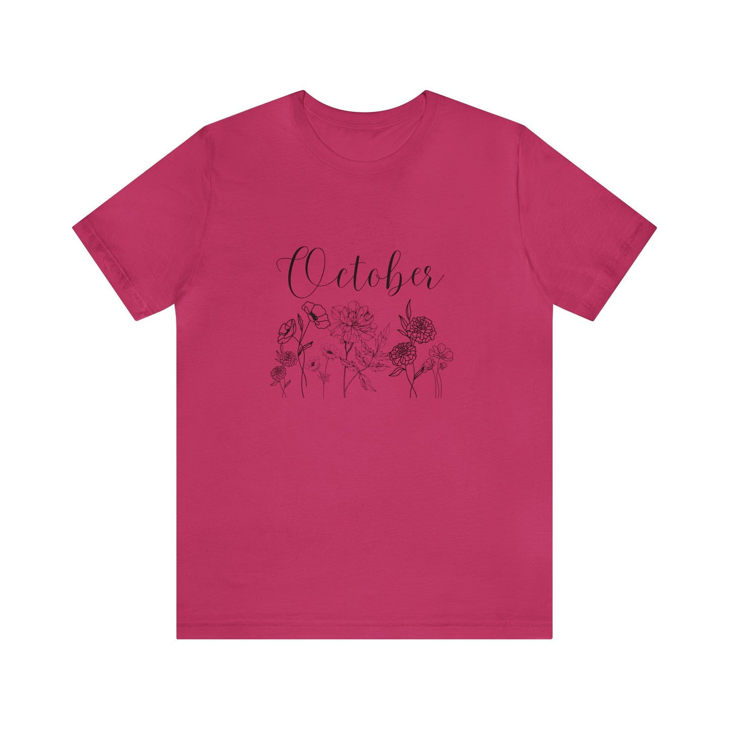 October birthday shirt birthday tee month flower shirt gift for her gift for him best friend gift christmas gift