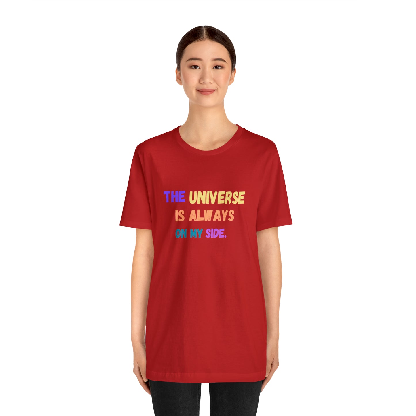 Spiritual shirt universe shirt yogawear gift for him gift for her best friend gift birthday gift Universe is always on my side T-shirt