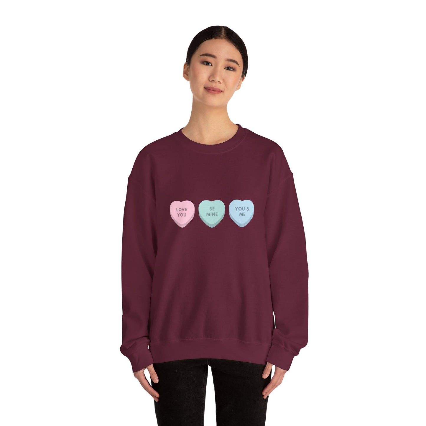 Valentines Day sweatshirt Gift for her gift for him valentines crew neck be mine candy sweater funny sweater Love shirt Valentine's shirt