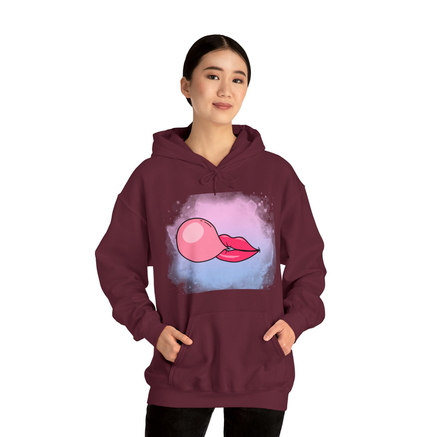 Bubble Gum kiss Hoodie, Summer Bubblegum shirt, Birthday gift for her, Galantine gift for her, best friend gift,birthday vacation,Unisex