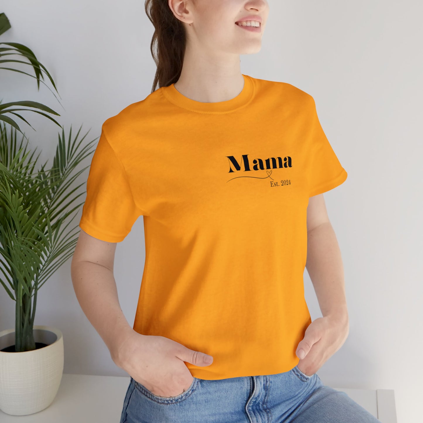 Mama shirt mama date shirt pregnancy reveal shirt new mom shirt Christmas gift for her gift for him bridal shower gift