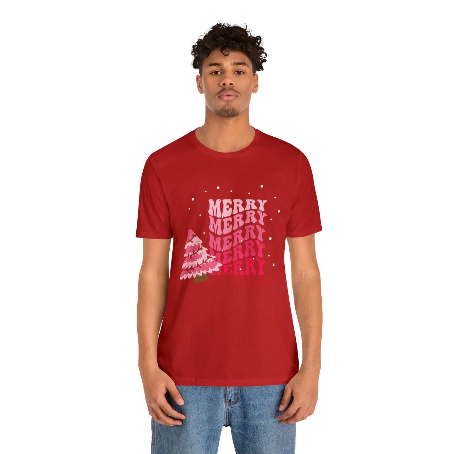 Festive AF shirt Pink Merry Bright Christmas Tshirt for Women Christmas Shirt Sweater Holiday Christmas gift for her gift for him unisex