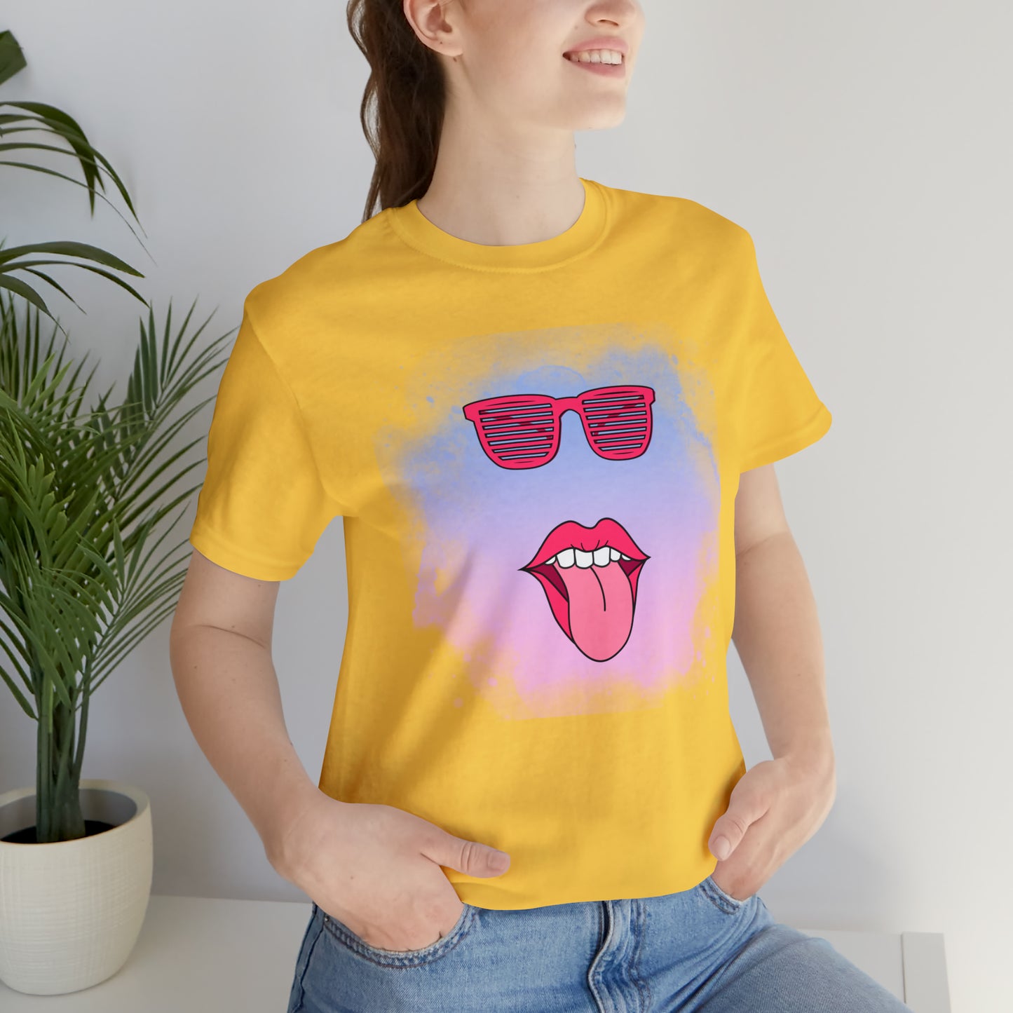 Lip Sunglasses t-shirt, Bubble gum kiss shirt,Pink Gum Shirt,Galantine gift travel shirt,best friend trip,girls vacation trip, Unisex Jersey