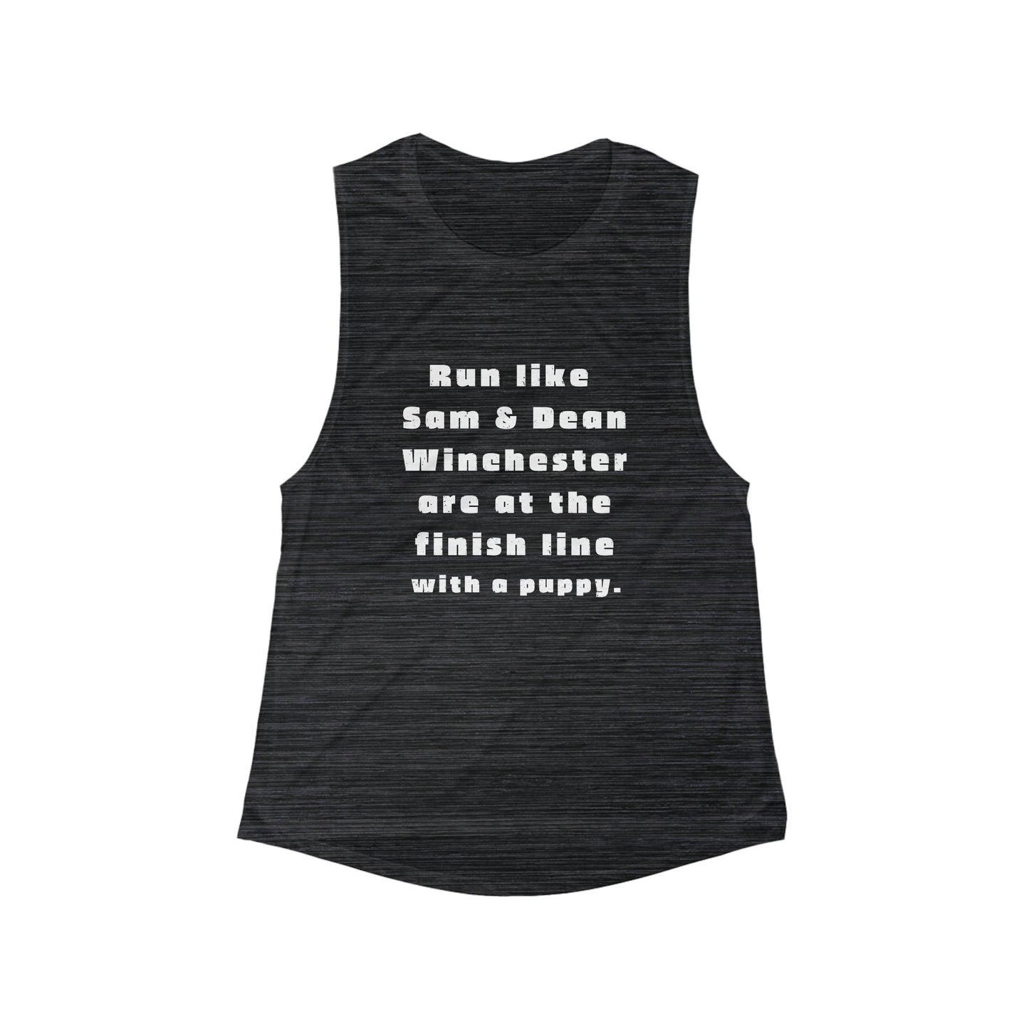 Dean Winchester Supernatural Supernatural fan Workout tank Run like Sam & Dean Winchester Merchandise puppy Sammy tank Ideal Racerback Tank