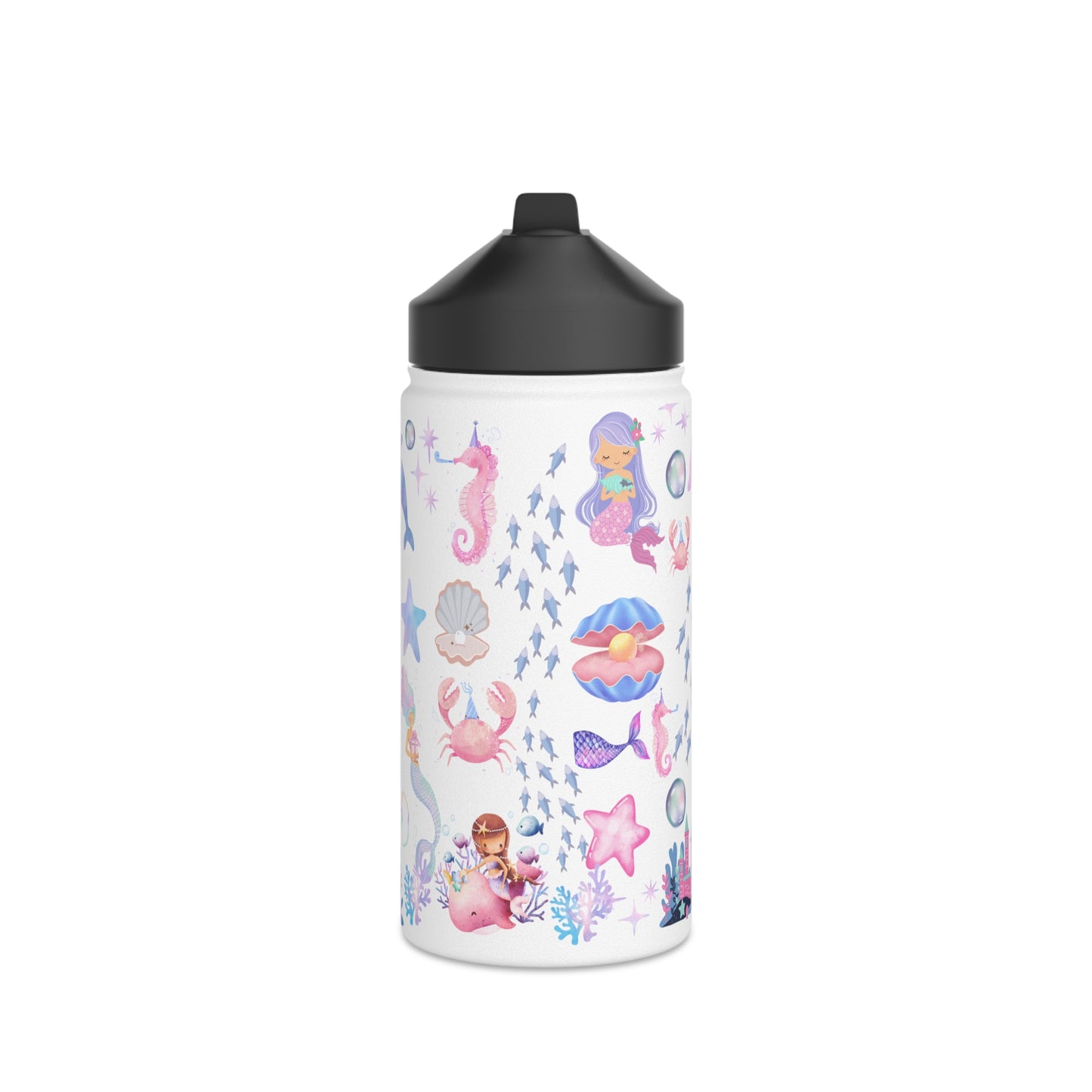 The little mermaid Bottles, Mermaid birthday gifts, Stainless Steel Water Bottle, Standard Lid