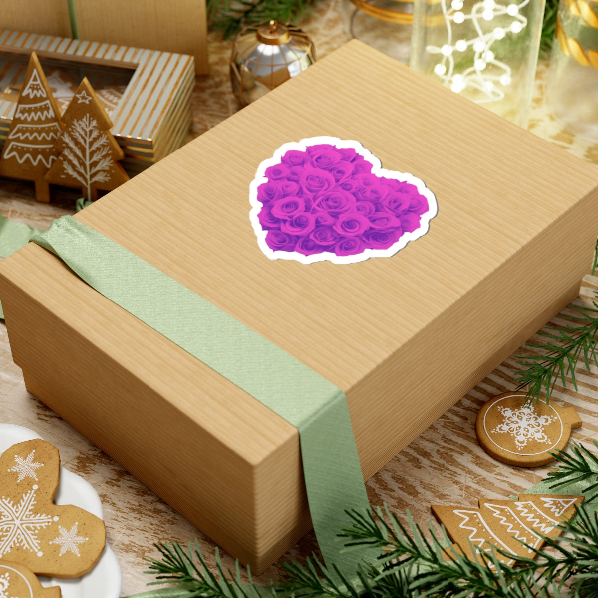 Purple Heart of roses sticker pink heart sticker selfcare sticker life Motivating sticker keep trying sticker gift for her girlboss gift