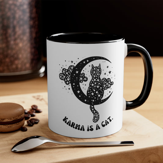 Karma is a cat mug best friend gift for her gift for him Birthday gift coffee mug tea gift for cat lover bestie valentinesday gift Christmas