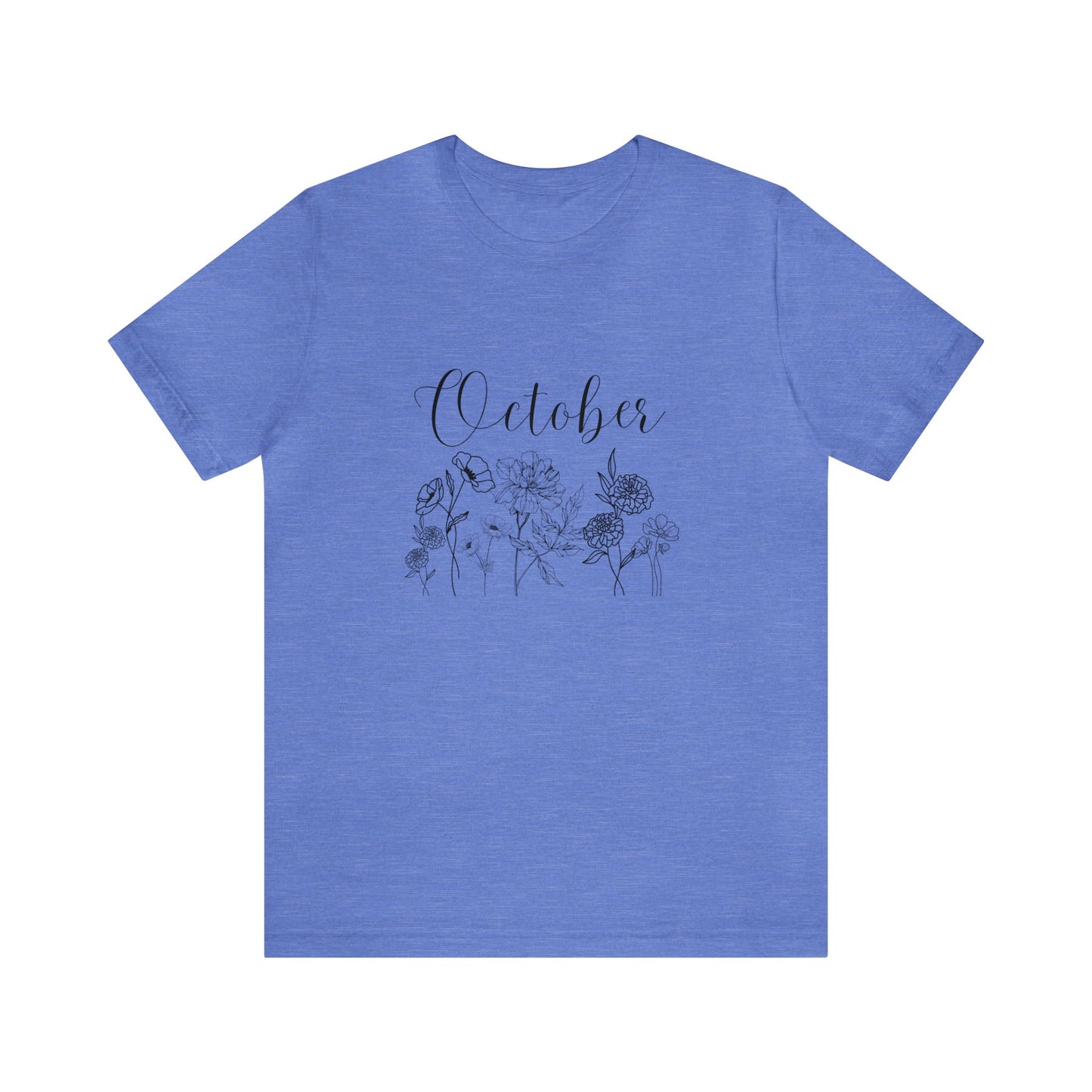 October birthday shirt birthday tee month flower shirt gift for her gift for him best friend gift christmas gift