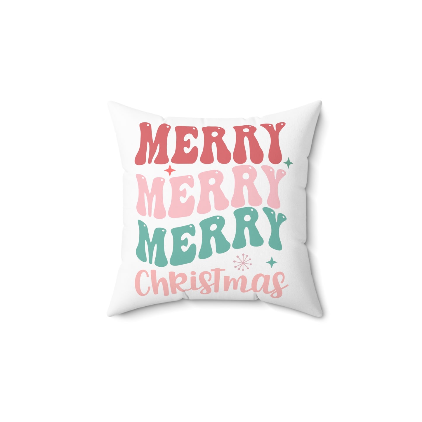 Merry Merry Christmas pillow North pillow Merry & Bright Christmas gift for her gift for him Christmas home decor Polyester Square Pillow