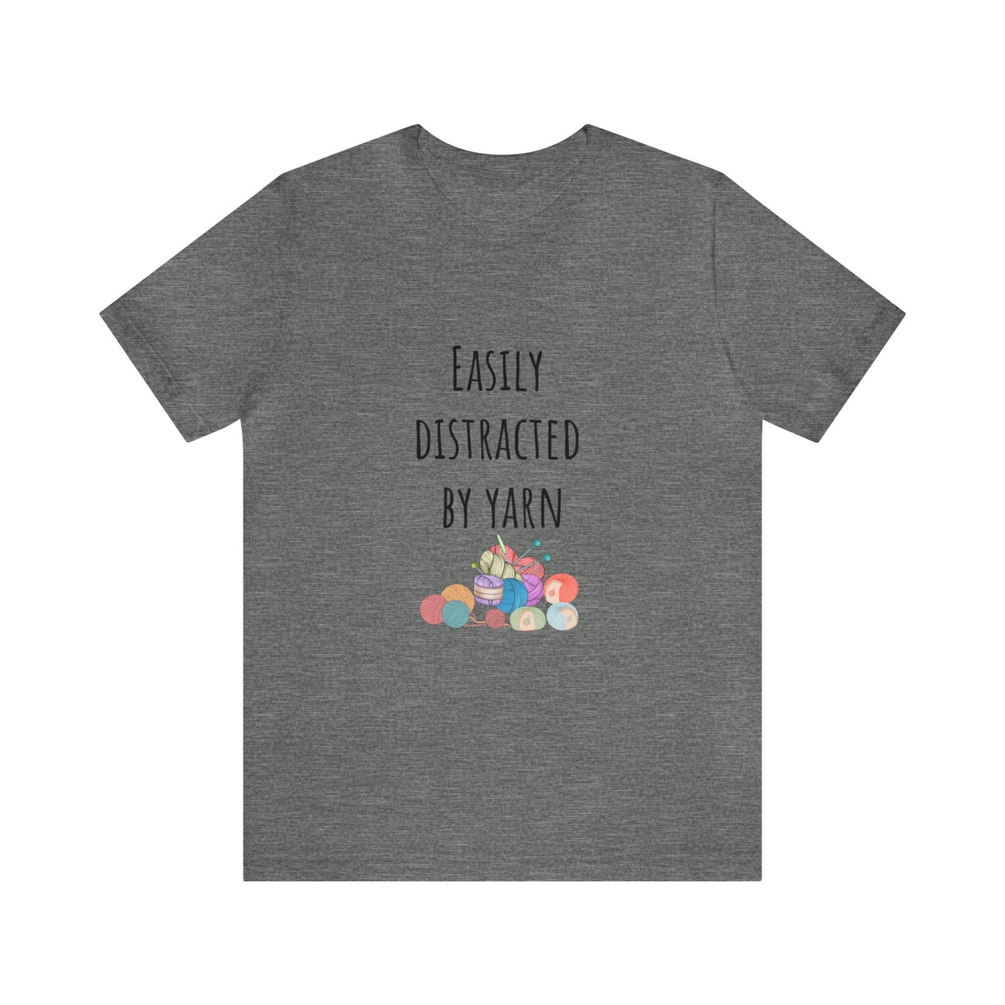 Easily distracted by yarn Christmas gift for yarn lover Funny yarn shirt crochet lover gift Gift for knitting lover Gift for Mom daughter