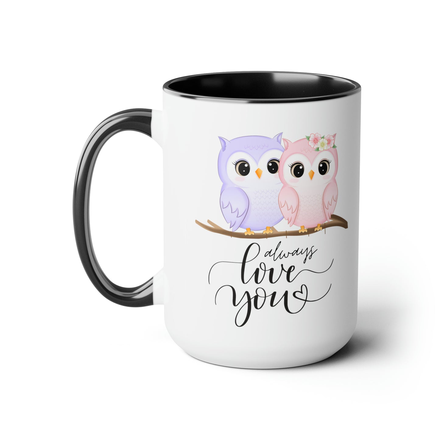 Owl always love you Valentine's Day mug sister gift Coffee Mug pregnancy reveal gift heart mug gift for her Mug wife Coffee tea 15oz