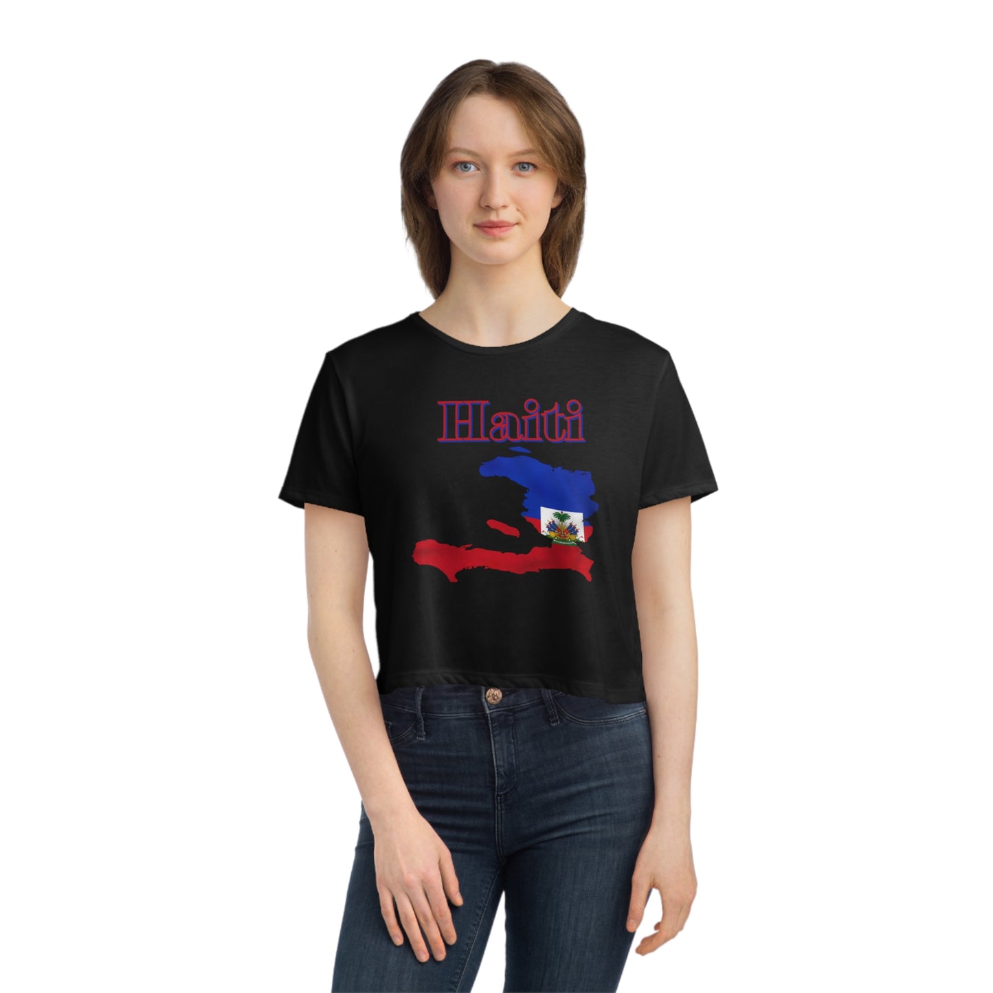 Haiti flag crop top Haiti shirt island Map Tee