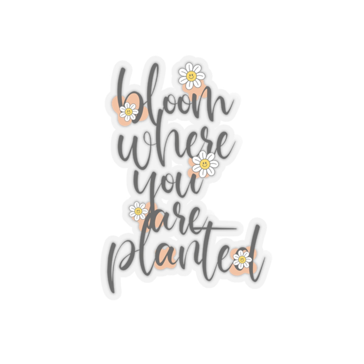 Bloom where you are planted sticker motivation sticker bestie sticker motivational gift bestfriend gift Kiss-Cut sticker self love